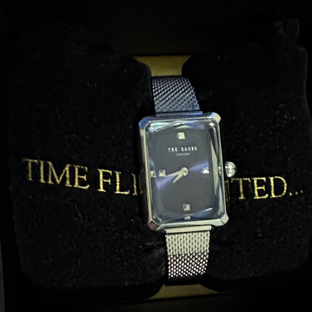 Ted Baker Silver Rectangular Watch - image 1